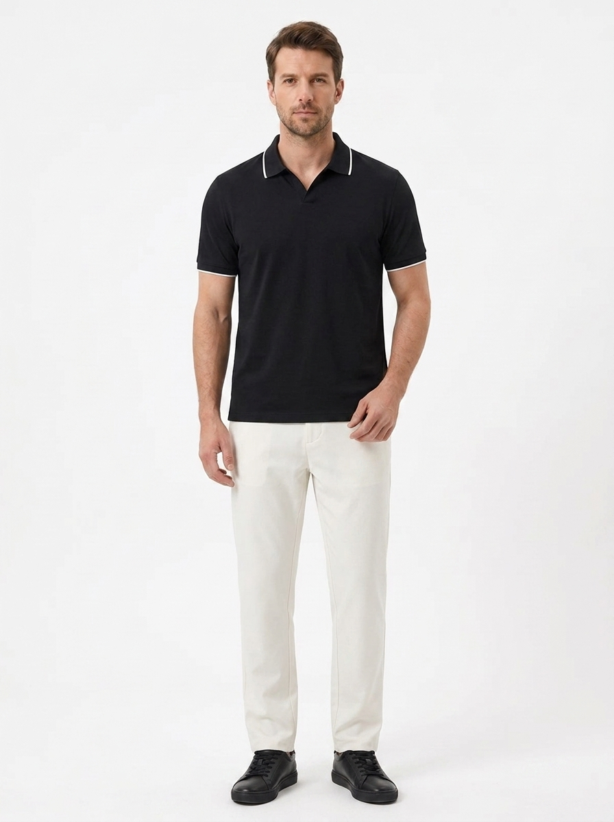 The Pique Polo — Mercerized Cotton