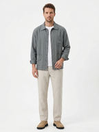 The Linen Overshirt — Lapel Cut