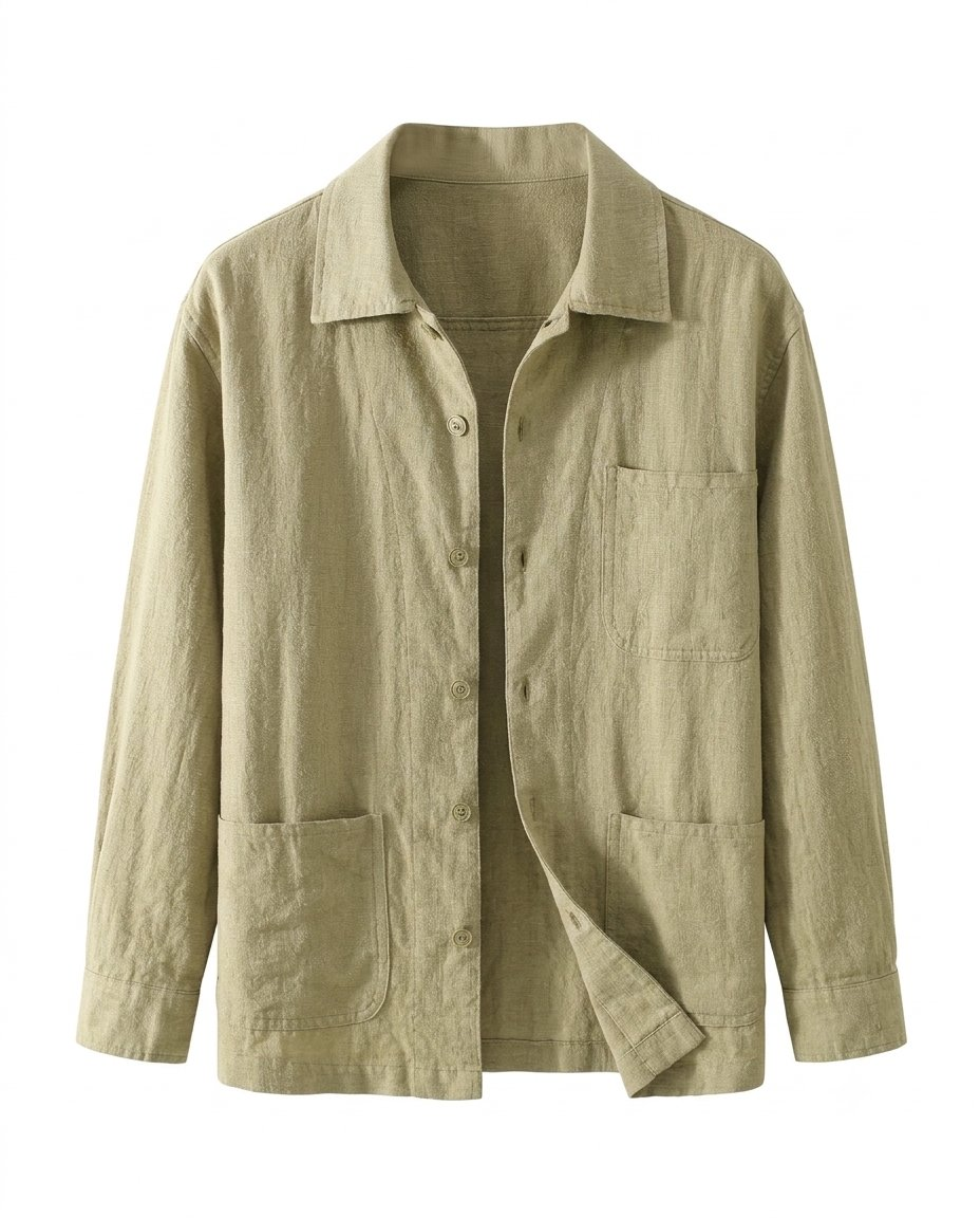 The Linen Overshirt — Lapel Cut