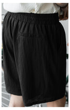 The Linen-Look Short — Elastic Waist