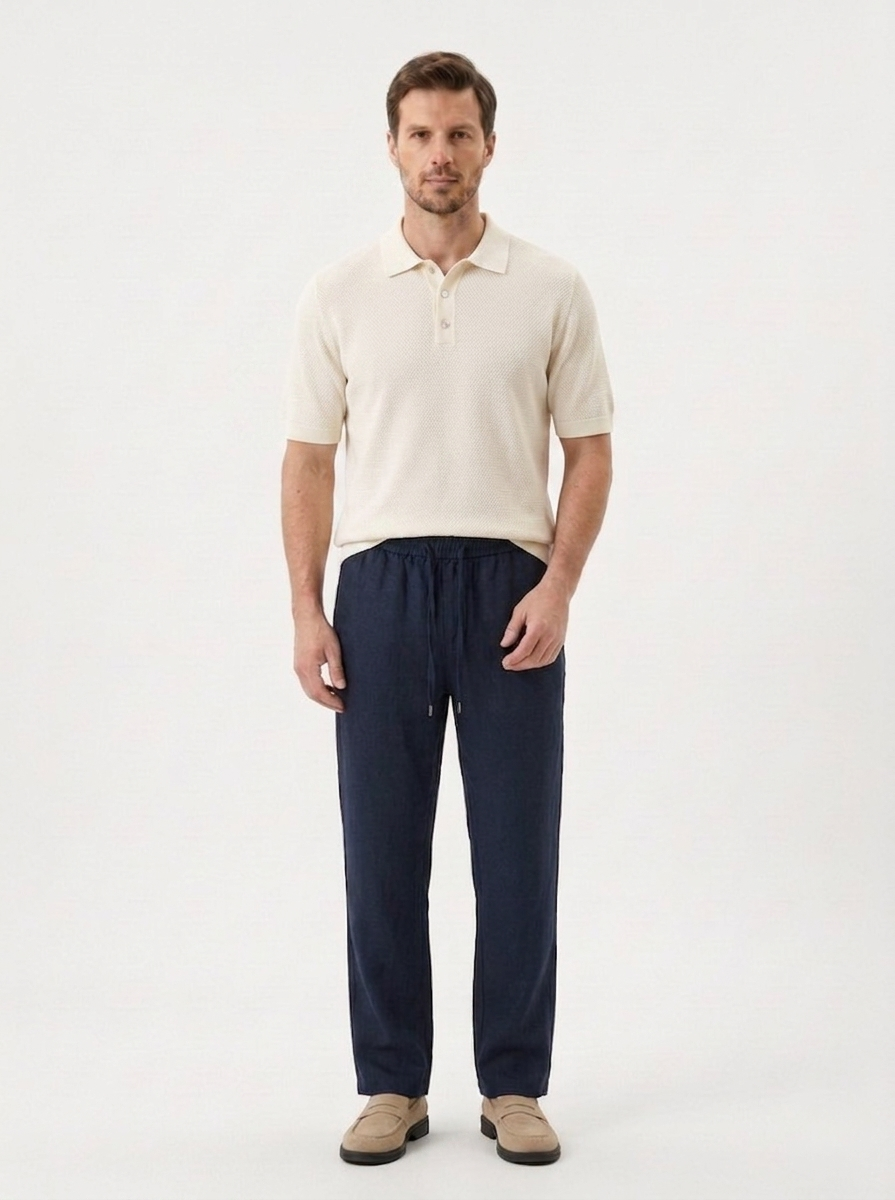 The Pure Linen Trouser — Straight Cut