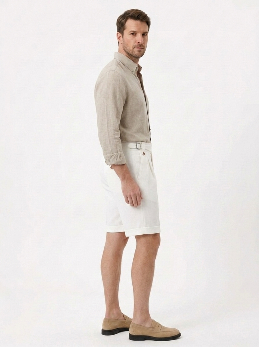 The Linen Work Shirt — Slim Lapel