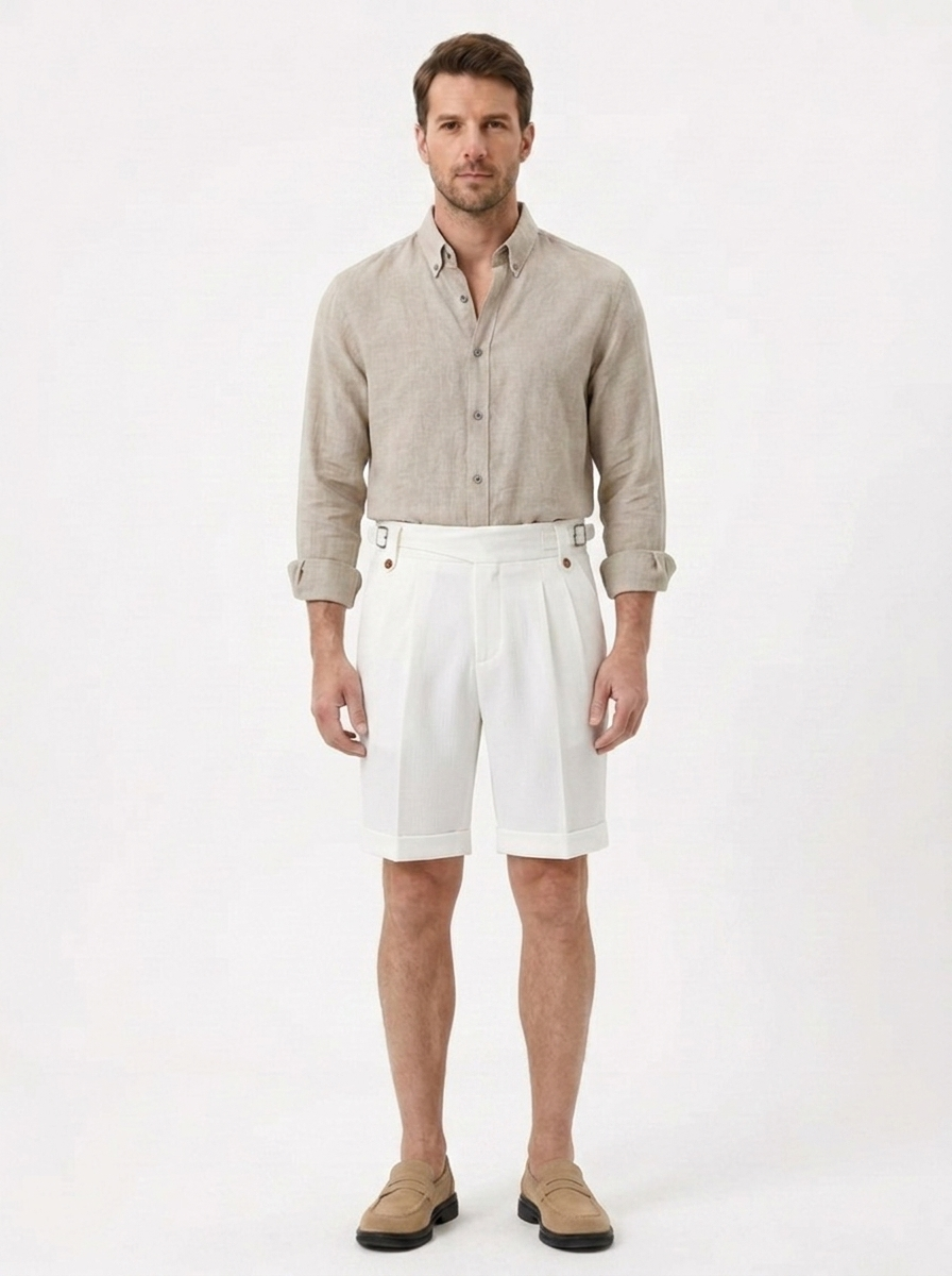The Linen Work Shirt — Slim Lapel