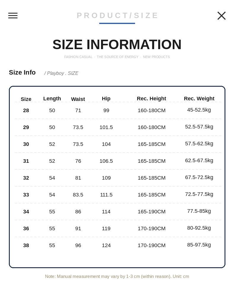 Size Guide