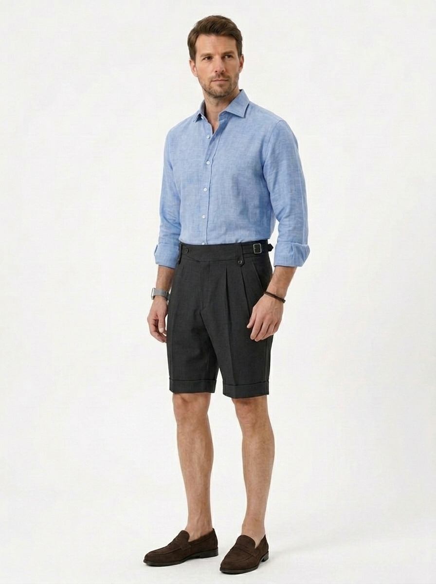 The Linen Work Shirt — Slim Lapel