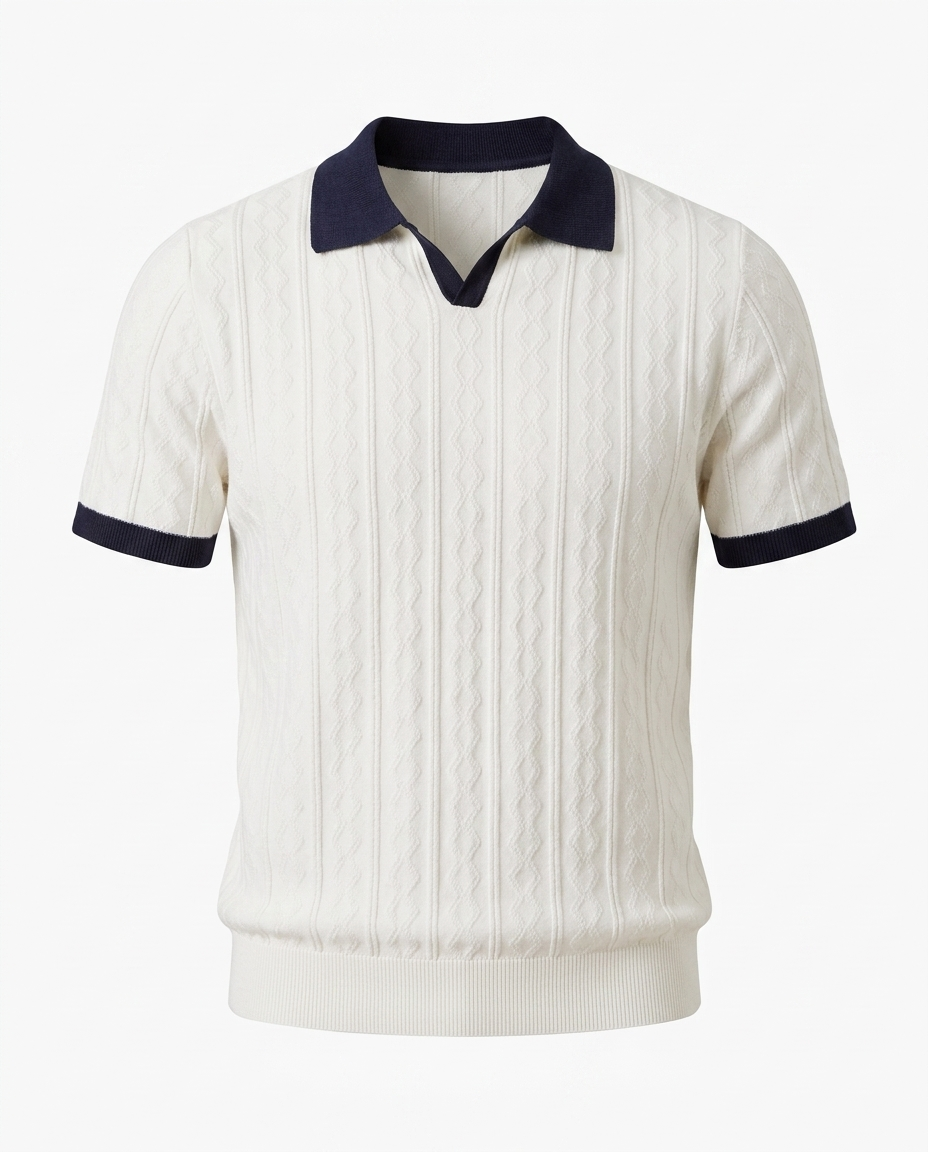 The Ice-Silk Polo — Contrast Panel