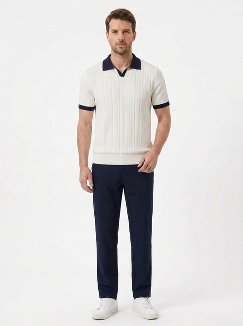 The Ice-Silk Polo — Contrast Panel