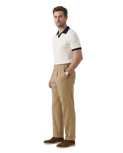De Ice-Silk Polo — Contrastpaneel