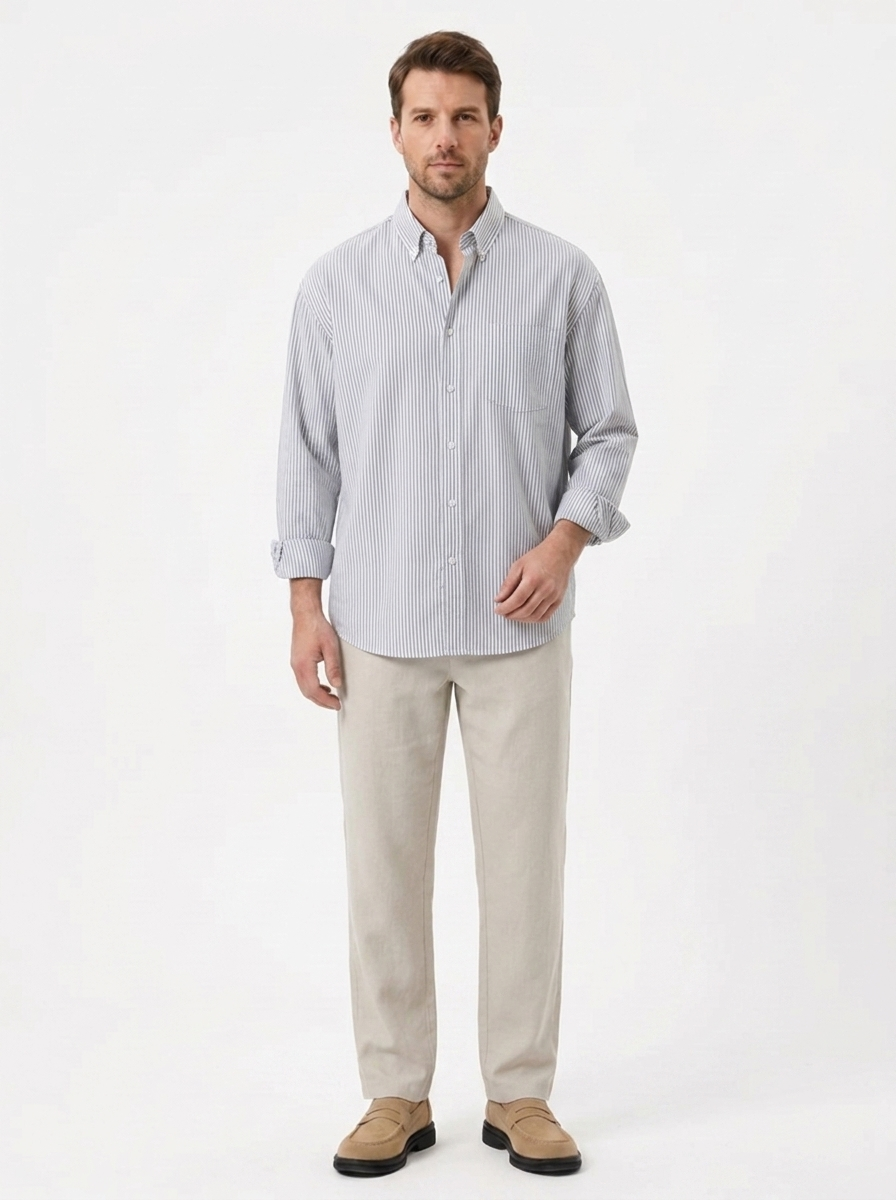 The Striped Overshirt — American Vintage