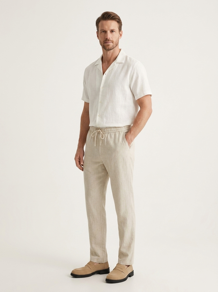 The Pure Linen Trouser — Straight Cut