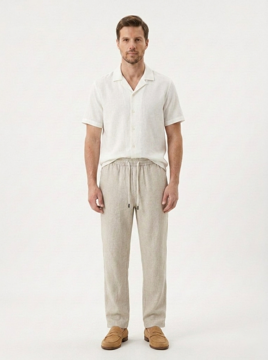 The Pure Linen Trouser — Straight Cut