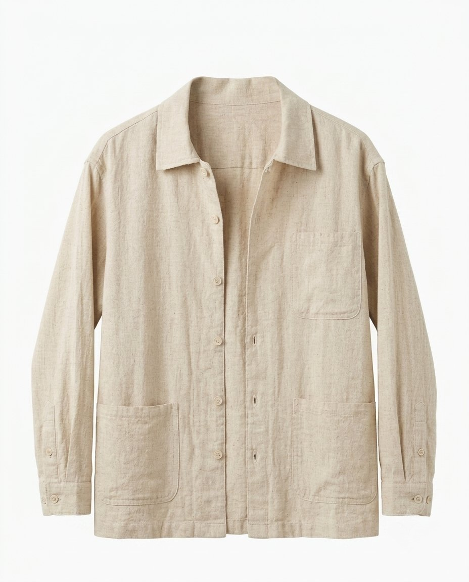 The Linen Overshirt — Lapel Cut
