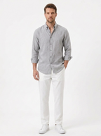 The Linen Work Shirt — Slim Lapel