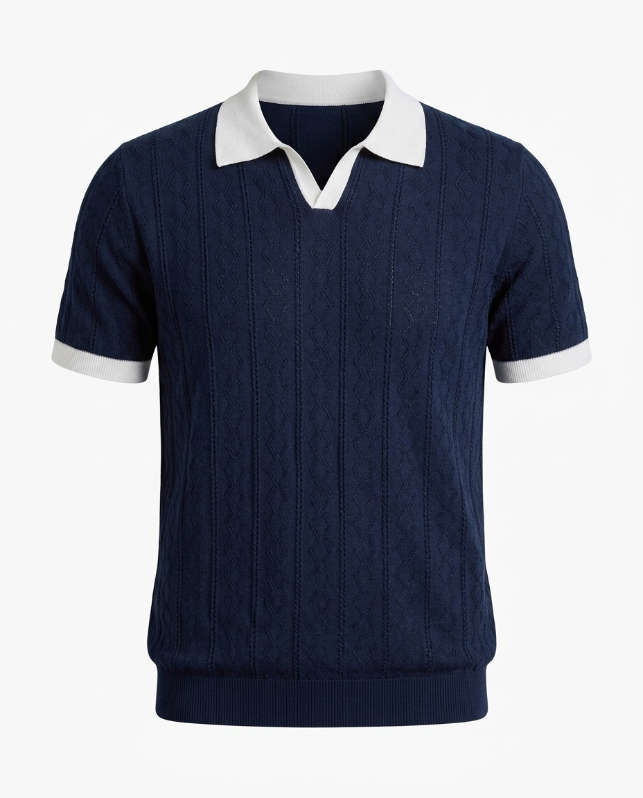 The Ice-Silk Polo — Contrast Panel